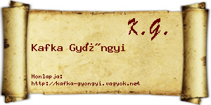Kafka Gyöngyi névjegykártya